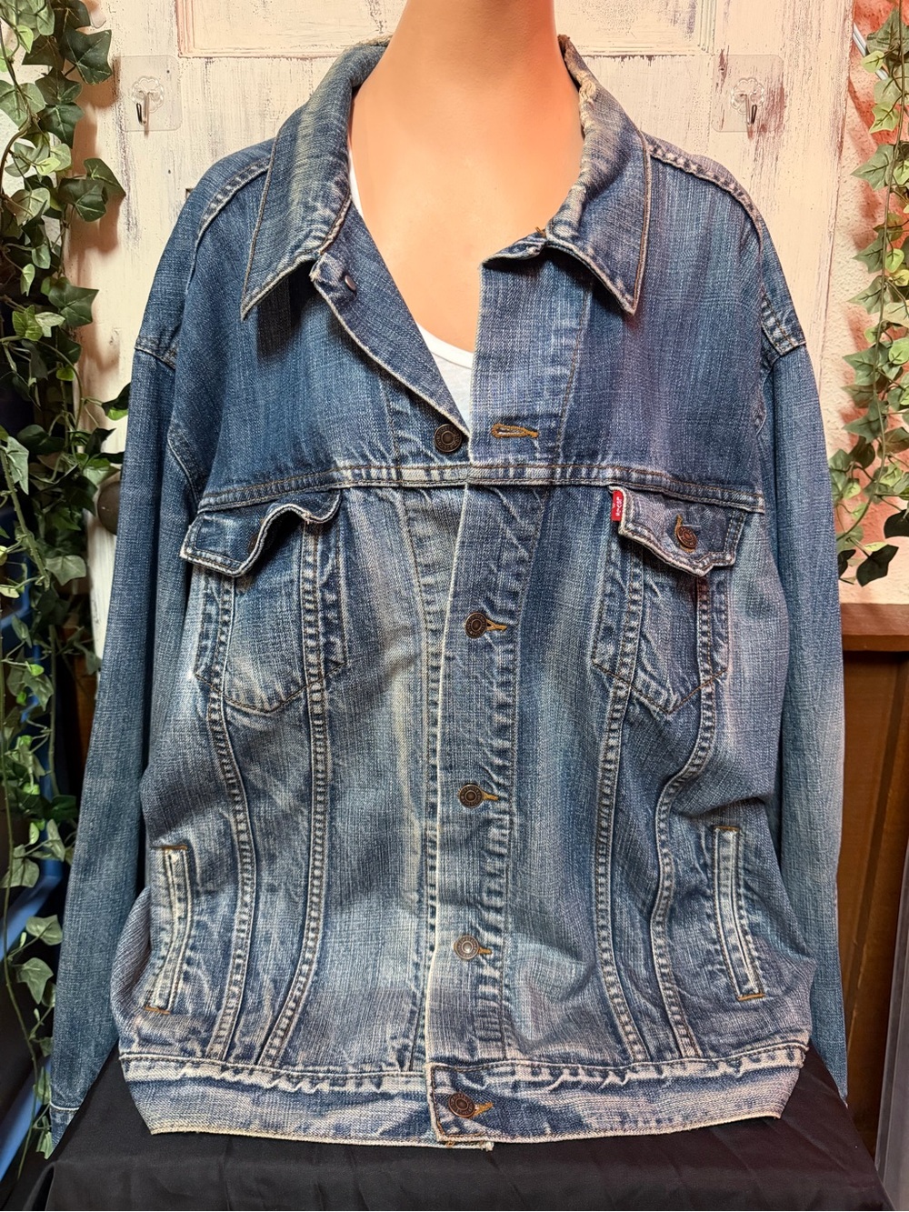 Levi's Vintage Washed Blue Denim Trucker Jacket